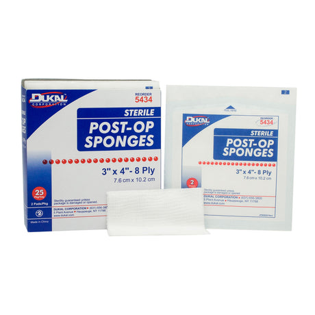 DUKAL POST-OP SPONGES - 5434