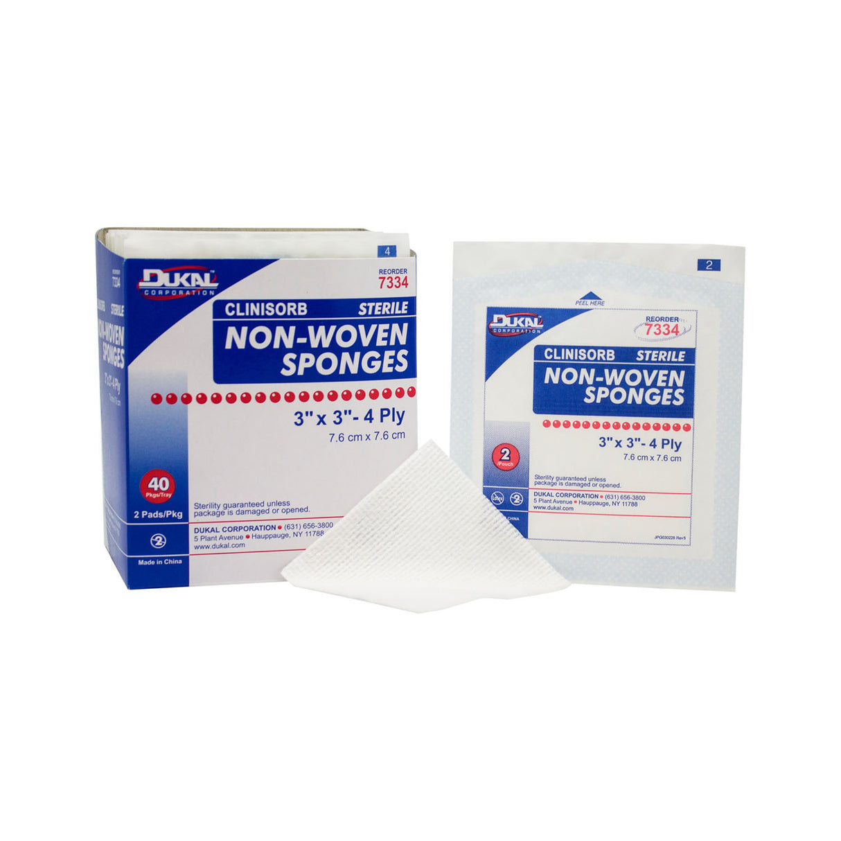 DUKAL CLINISORB NON-WOVEN SPONGES - 7334