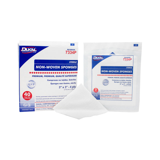 DUKAL PREMIUM NON-WOVEN SPONGES - 7334P