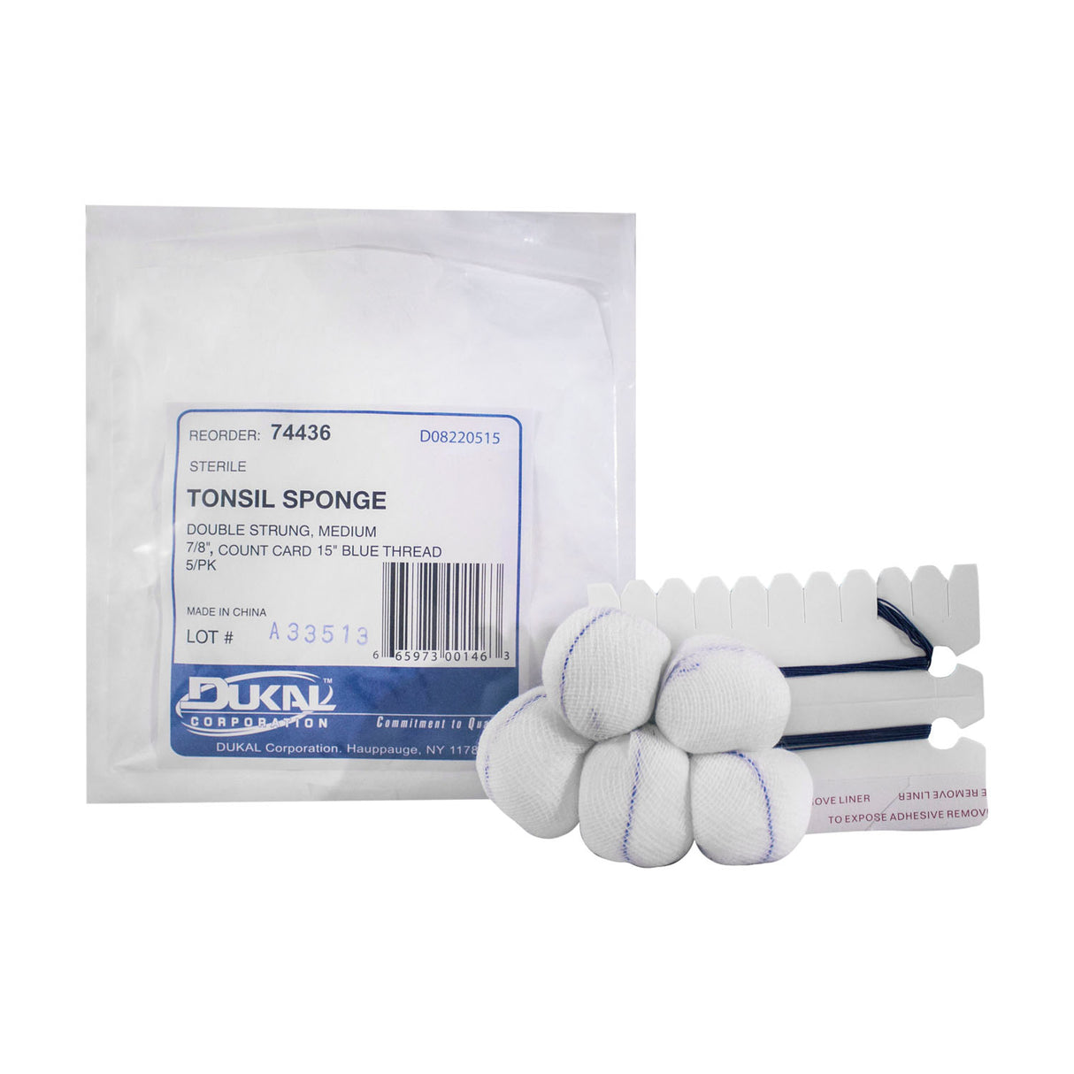 DUKAL TONSIL SPONGES - 74436