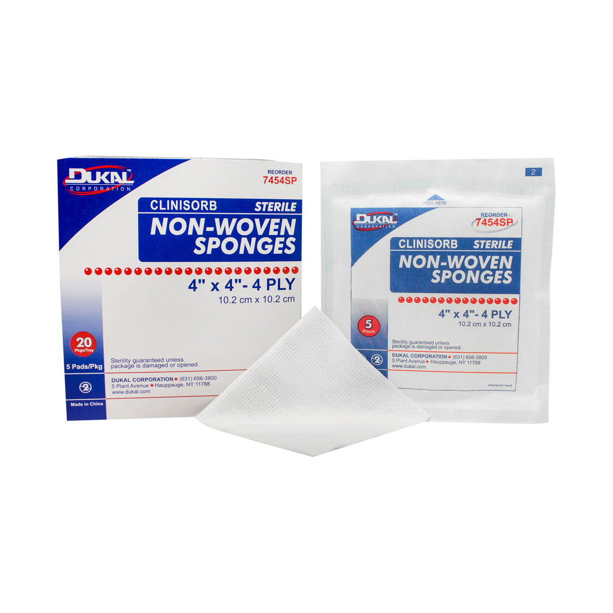 DUKAL CLINISORB NON-WOVEN SPONGES - 7454SP