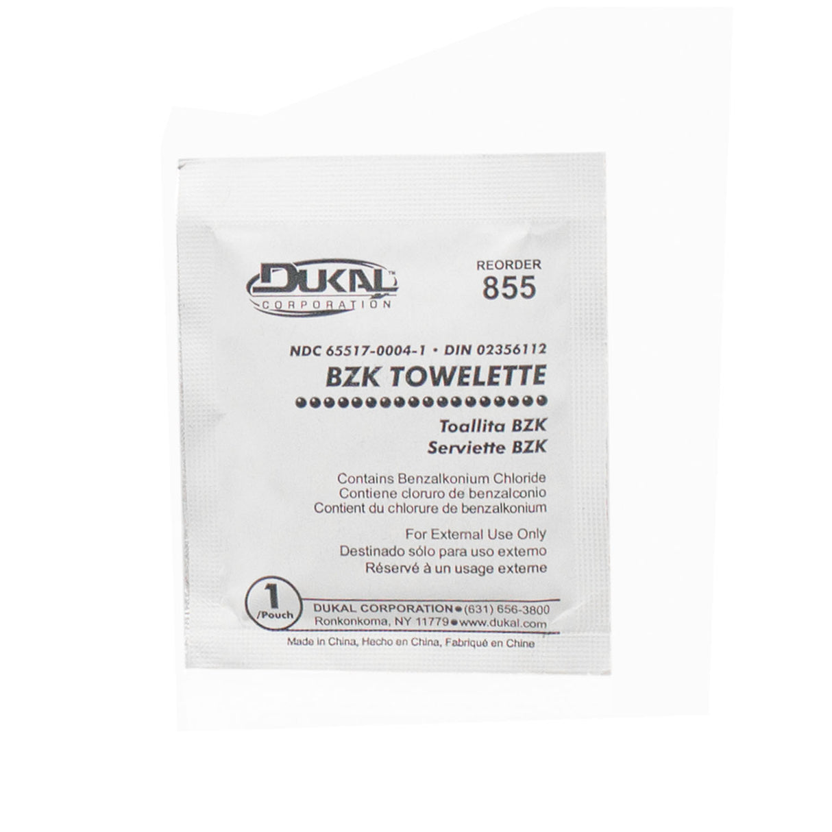 DUKAL BZK SWAB/TOWELETTE - 855-1000