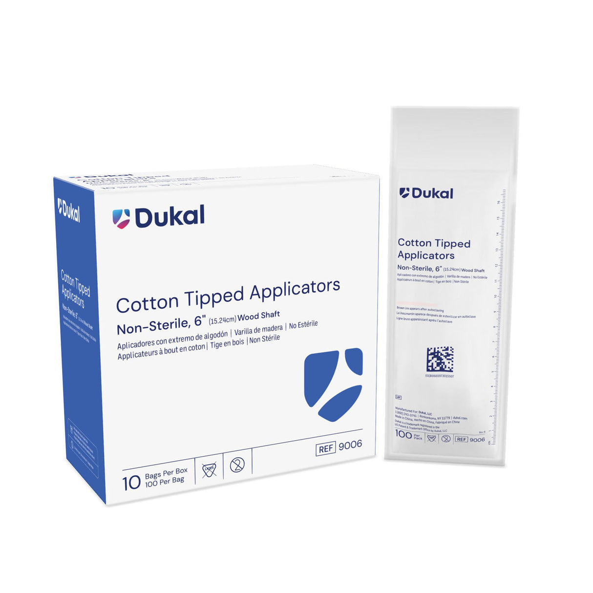 DUKAL COTTON TIPPED APPLICATORS - 9006