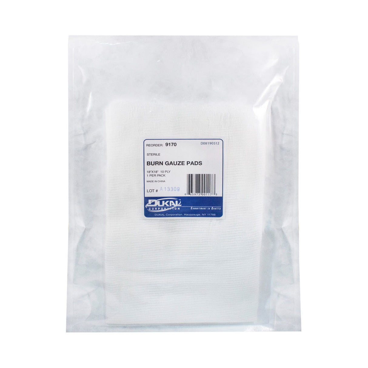 DUKAL STERILE BURN GAUZE PADS - 9170