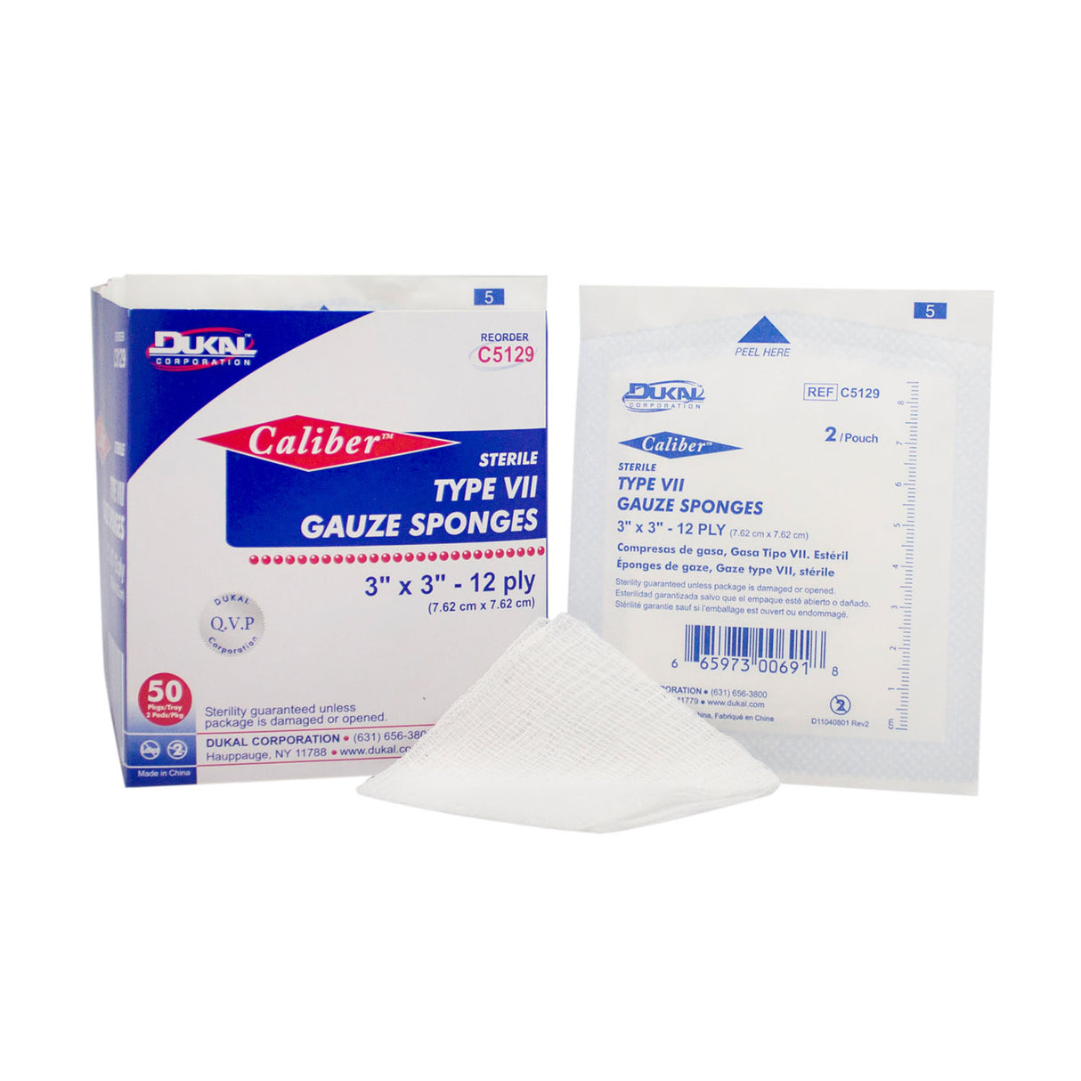 DUKAL CALIBER™ GAUZE SPONGES - C5129