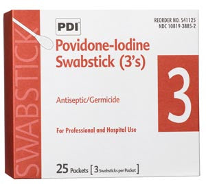 PDI PVP IODINE SWABSTICK-S41125
