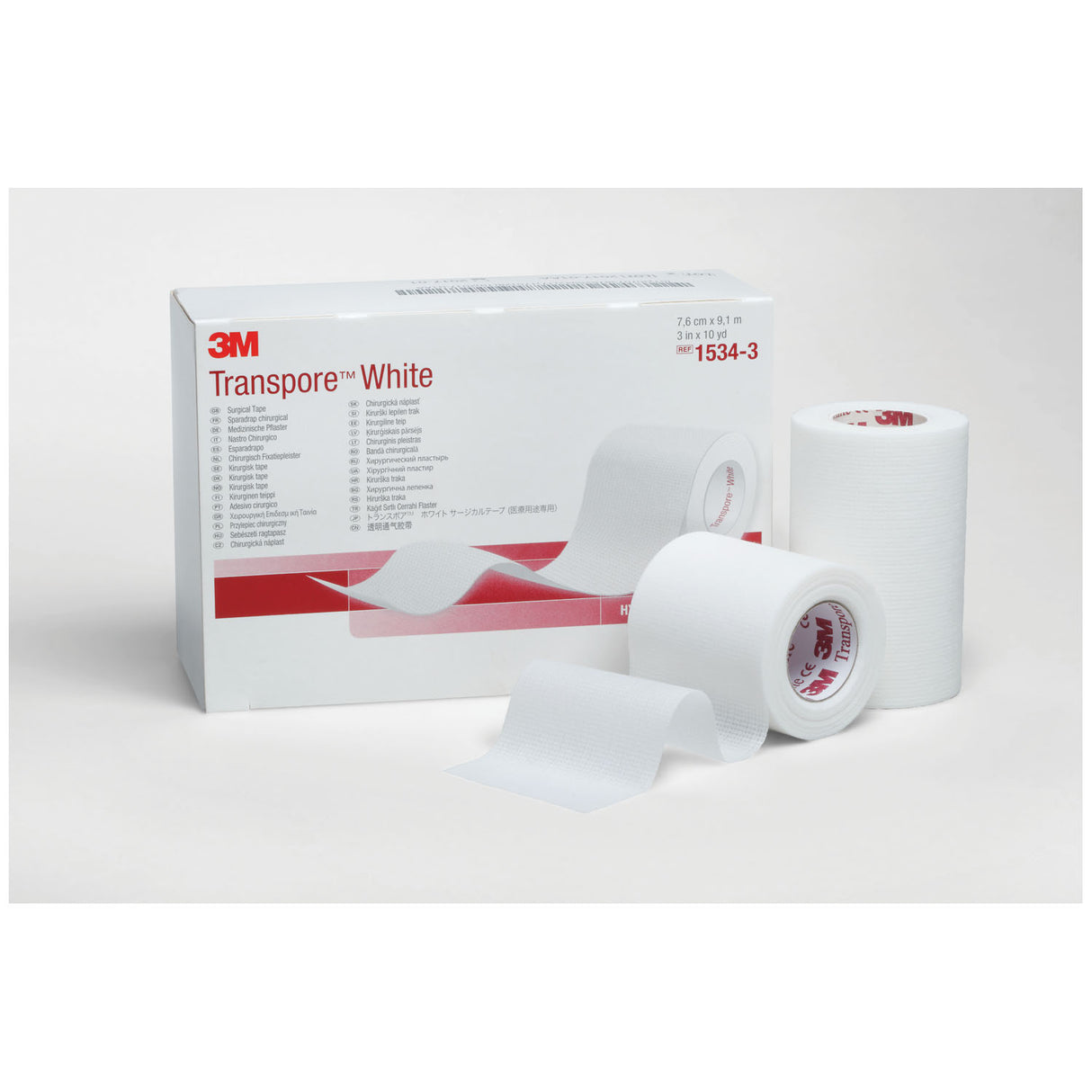 SOLVENTUM TRANSPORE™ WHITE DRESSING TAPE - 1534-3