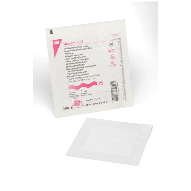 SOLVENTUM MEDIPORE™ +PAD SOFT CLOTH ADHESIVE WOUND DRESSING - 3568