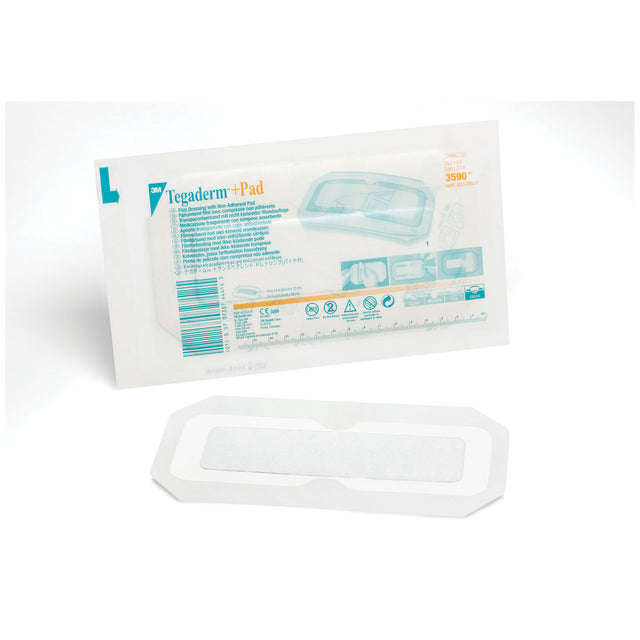 SOLVENTUM TEGADERM™ + PAD FILM DRESSING WITH NON-ADHERENT PAD - 3590