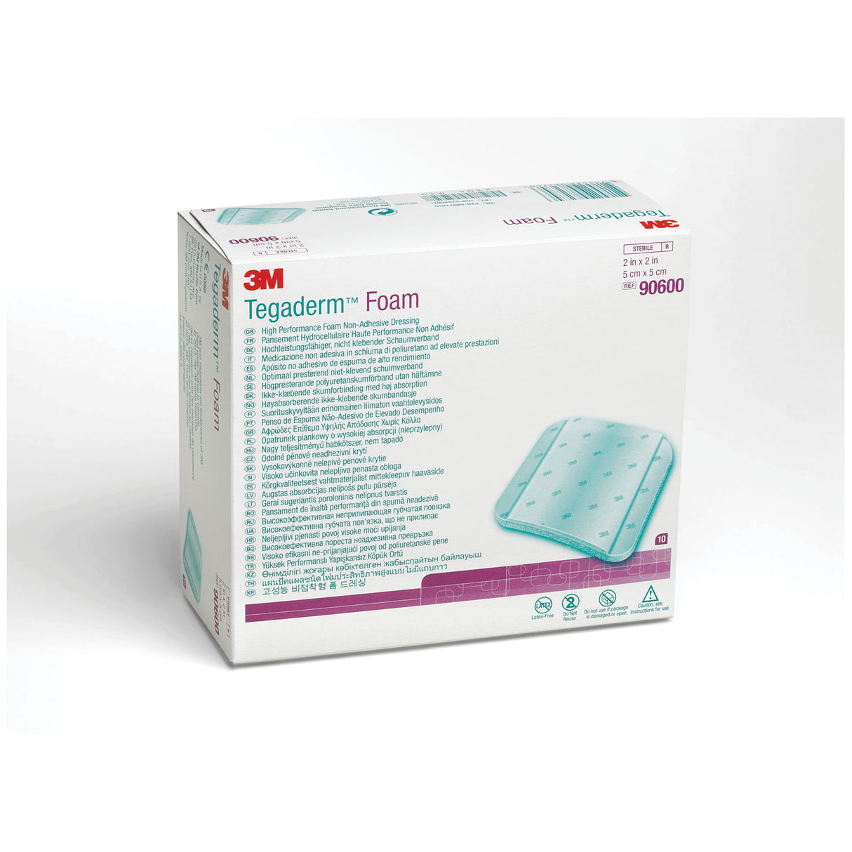 SOLVENTUM TEGADERM™ FOAM DRESSING - NONADHESIVE - 90600