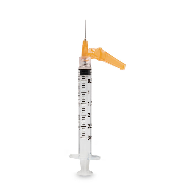 MYCO RELI® SAFETY HYPODERMIC NEEDLE W/ATTACHED SYRINGE - SHN25G6251-S3ML-LDS