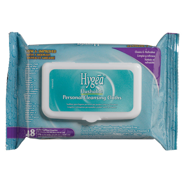 PDI HYGEA® FLUSHABLE PERSONAL CLEANSING CLOTHS - A500F48