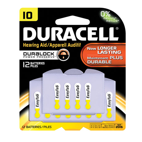 DURACELL® HEARING AID BATTERY - DA10B12RC