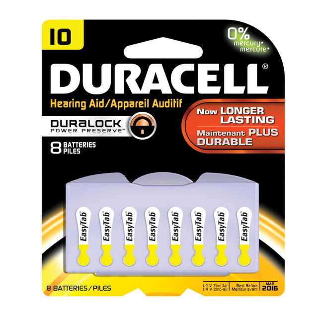 DURACELL® HEARING AID BATTERY - DA10B8W