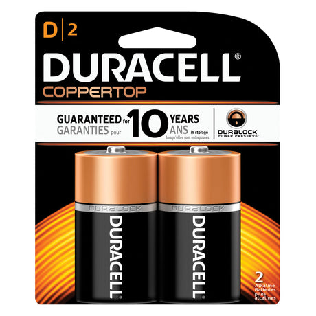 DURACELL® COPPERTOP® ALKALINE RETAIL BATTERY WITH DURALOCK POWER PRESERVE™ TECHNOLOGY - MN1300B2Z