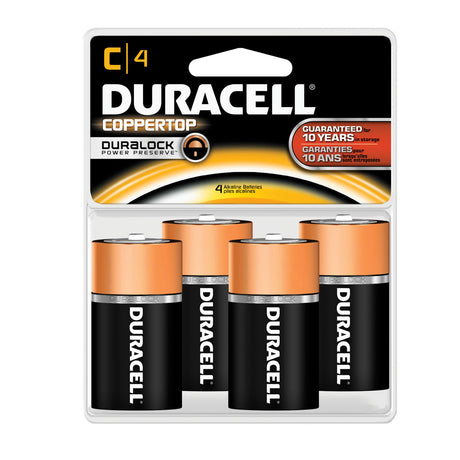 DURACELL® COPPERTOP® ALKALINE RETAIL BATTERY WITH DURALOCK POWER PRESERVE™ TECHNOLOGY - MN1400R4ZX