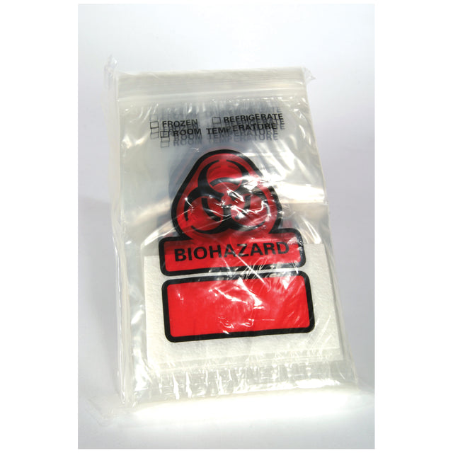 ASP GLOBAL BIOHAZARD RECLOSEABLE BAG - B100