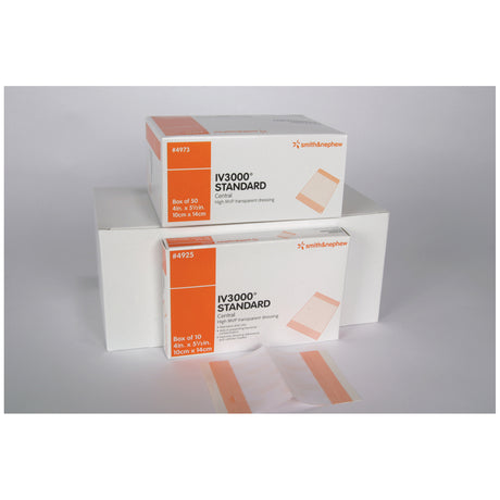 SMITH & NEPHEW OPSITE™ IV3000 TRANSPARENT ADHESIVE FILM DRESSINGS - 4925