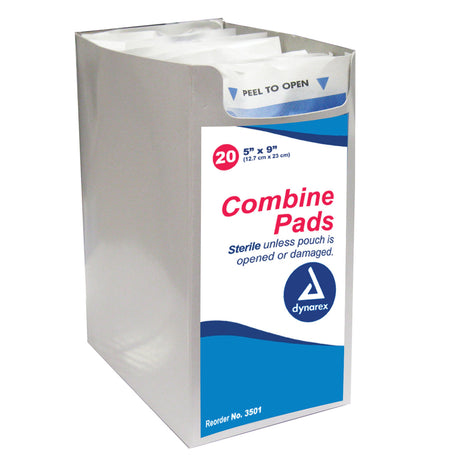 DYNAREX SECURE ABDOMINAL COMBINE PADS - 3501