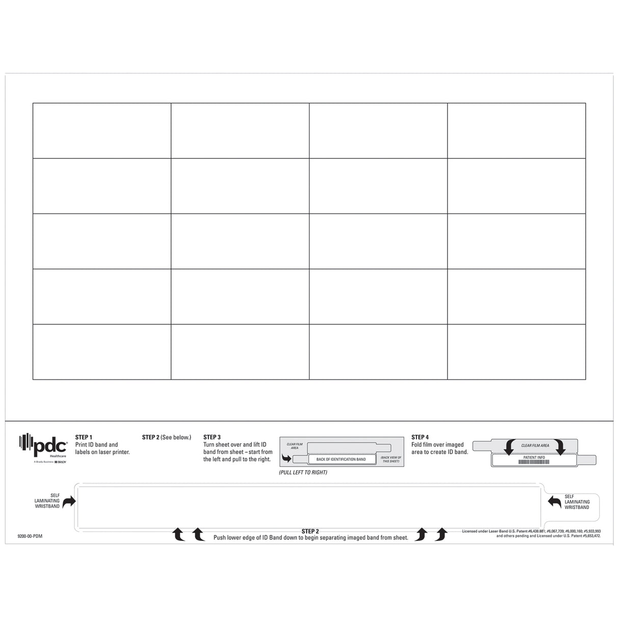 PRECISION DYNAMICS DATAMATE® LABELS & BRACELET SYSTEM - 9200-00-PDR