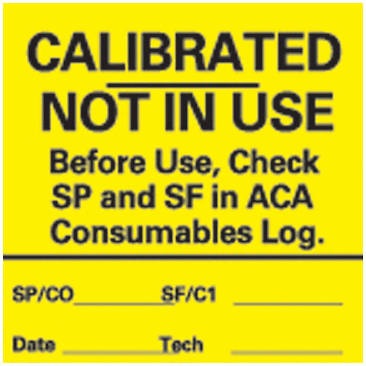 TIMEMED ACA CALIBRATION LABELING SYSTEM - ACA-2