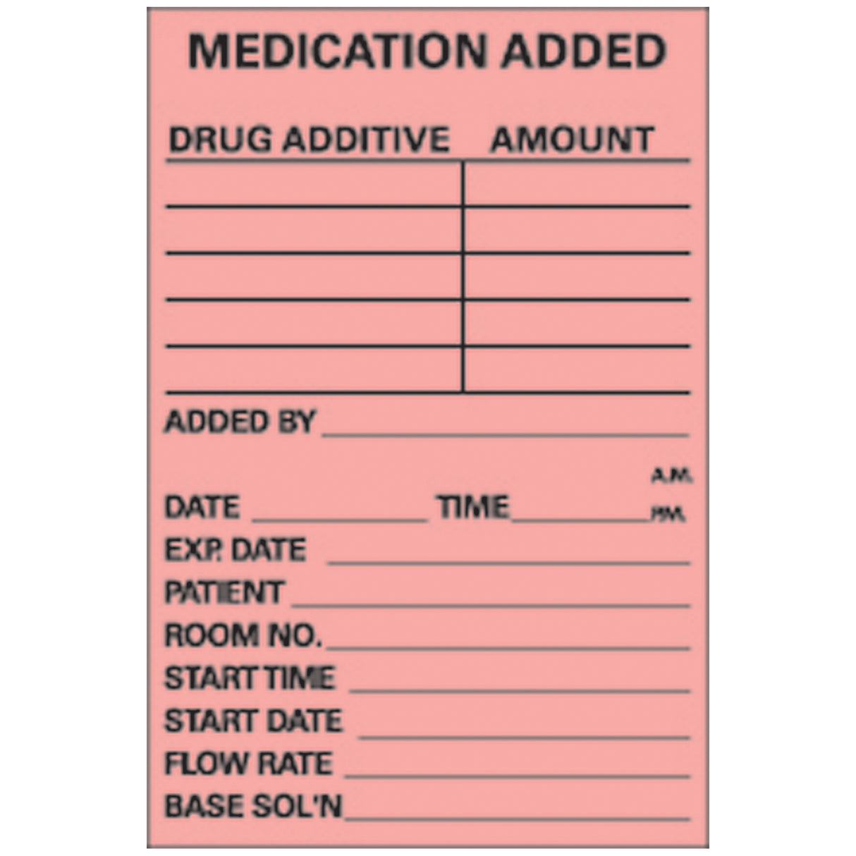 TIMEMED PATIENT CHART PRE-CUT LABELS - N-215