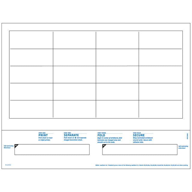 TIMEMED SELF-LAMINATING WRISTBANDS - TM-INF-02