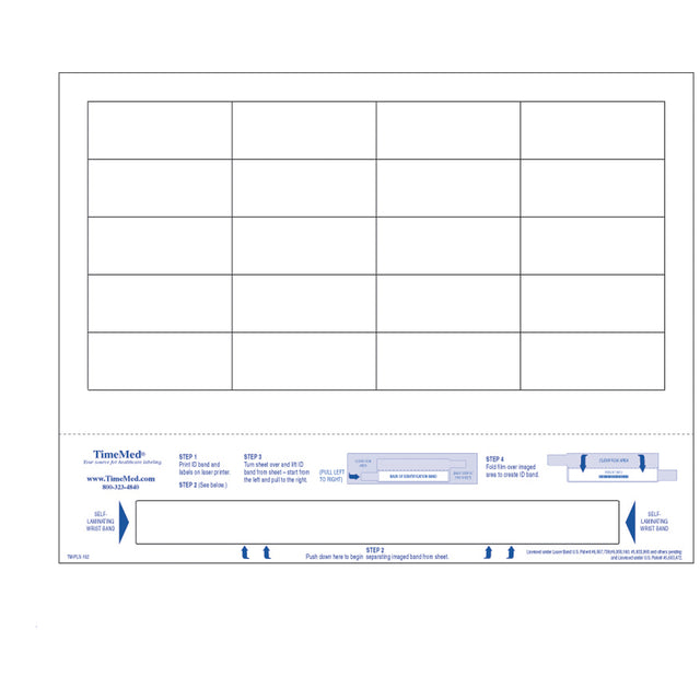 TIMEMED SELF-LAMINATING WRISTBANDS - TM-PLS-102