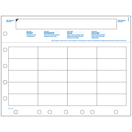 TIMEMED SELF-LAMINATING WRISTBANDS - TM-PLS-102A