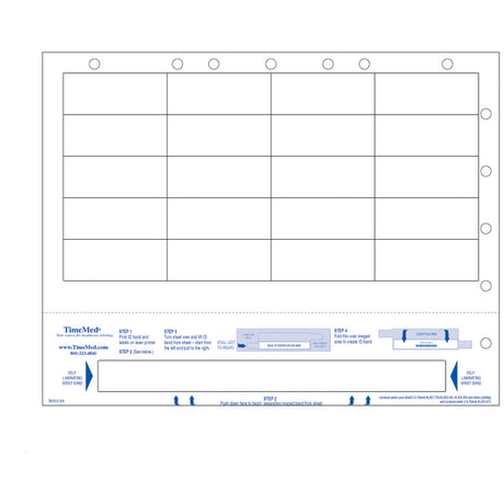 TIMEMED SELF-LAMINATING WRISTBANDS - TM-PLS-WH
