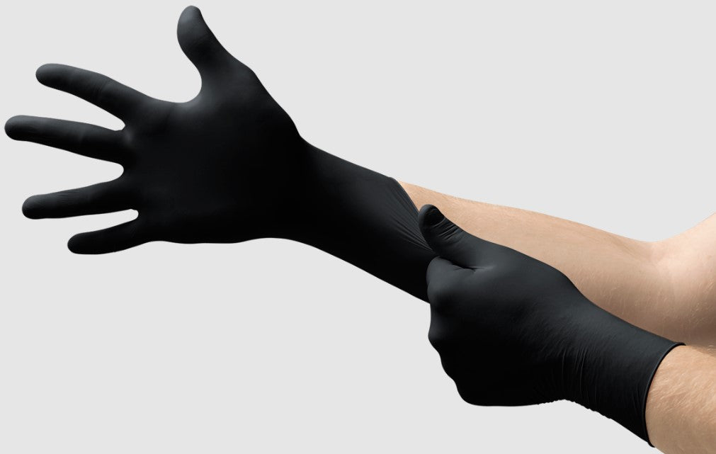 ANSEL BLACK DRAGON POWDER FREE LATEX EXAM GLOVES-BD-1000-PF