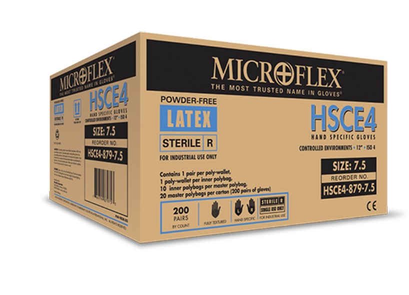 ANSELL MICROFLEX LATEX CLEANROOM GLOVES SERIES HSCE4-879-HSCE4-879-6