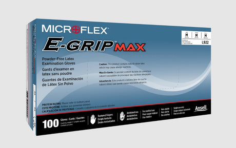 ANSELL MICROFLEX® E-GRIP® MAX LATEX POWDER-FREE EXAM GLOVES-L922