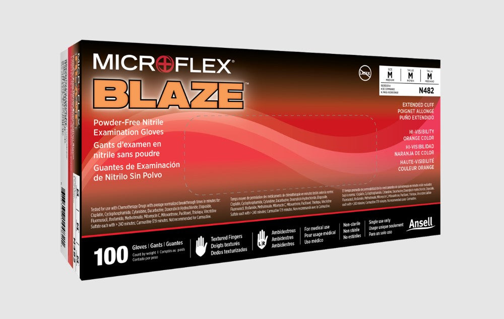 ANSELL MICROFLEX BLAZE® POWDER FREE EXAM GLOVES-N484