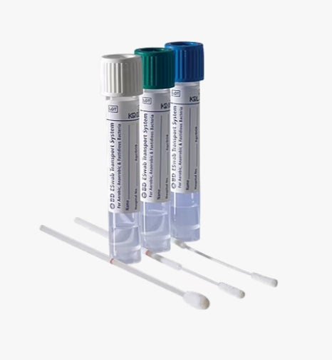 BD ESWAB REGULAR COLLECTION KIT, INCLUDES: WHITE POLYPROPYLENE SCREW-CAP TUBE FILLED WITH 1ML OF LIQUID AMIES MEDIUM AND (1) REGULAR SIZE FLOCKED APPLICATOR SWAB-220245, Pack