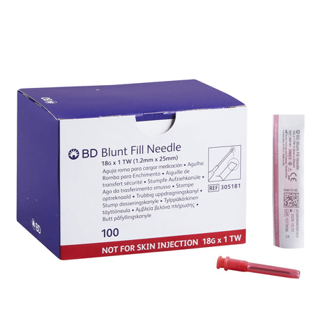 BD NEEDLE, 18G X 1" BLUNT FILL-305181, Cs