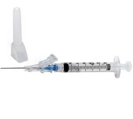 BD SYRINGE, 3ML, 21G X 1½" SHIELDING INTRAMUSCULAR INJECTION NEEDLE, REGULAR BEVEL, REGULAR WALL, DETACHABLE NEEDLE-305909, Cs