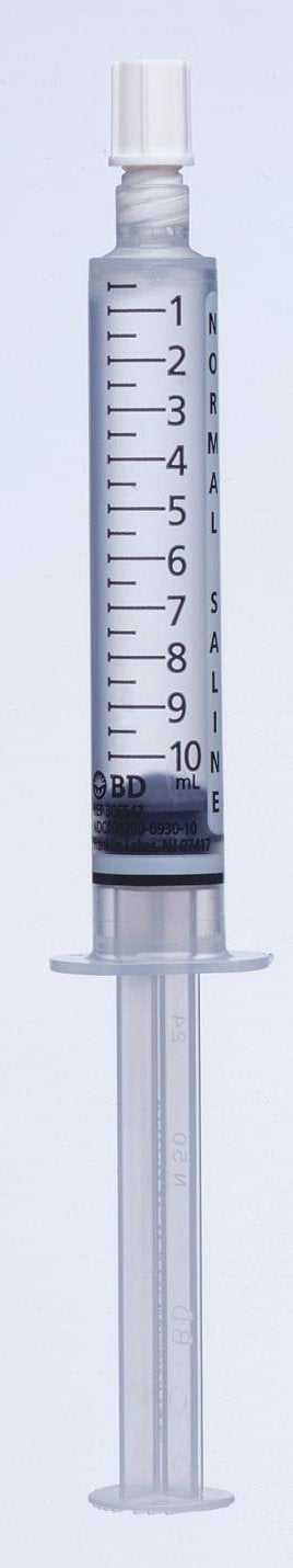 BD PRE-FILLED POSIFLUSH™ NORMAL SALINE SYRINGE, 10ML FILL IN 10ML SYRINGE (RX)-306499, Cs