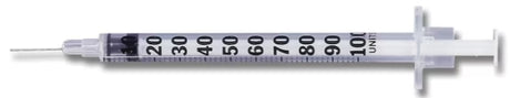 BD TUBERCULIN SYRINGE, 1ML, DETACHABLE NEEDLE, SLIP TIP, 21G X 1", 100/BX, 8 BX/CS-309624, Cs