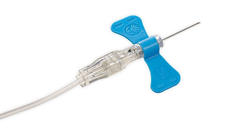 BD BLOOD COLLECTION SET, PUSH BUTTON WITH LUER ADAPTER, 23G X ¾" NEEDLE, 12" TUBING-367364, Cs