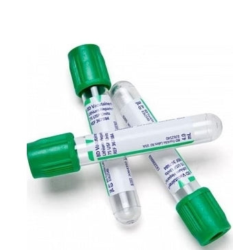 BD PLASTIC TUBE, CONVENTIONAL STOPPER, 13MM X 100MM, 3.0ML, GEL/ LITHIUM HEPARIN-368035, Cs