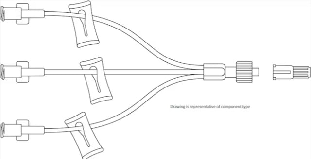 BD EXTENSION, Q-SYTE, LUER ACCESS, SPLIT-SEPTUM, 6" SMALL BORE, TRI-EXTENSION, SPIN NUT-385164, Cs