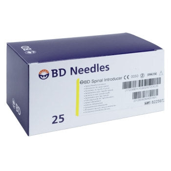 BD SPINAL NEEDLE, 20G X 1¼" SPINAL INTRODUCER, YELLOW-405160, Cs