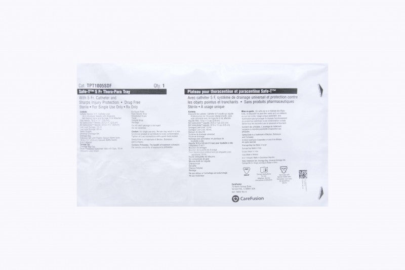 BD CATHETER DRAINAGE TRAY, DRUG-FREE, 5FR, 19G(RX)-TPT1005SDF, Cs