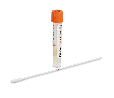 Fecal Opti-Swab - 6" Sterile Elongated Flock Swab & 2ml Cary-Blair Medium - CB-206-Fecal Swab, Cs