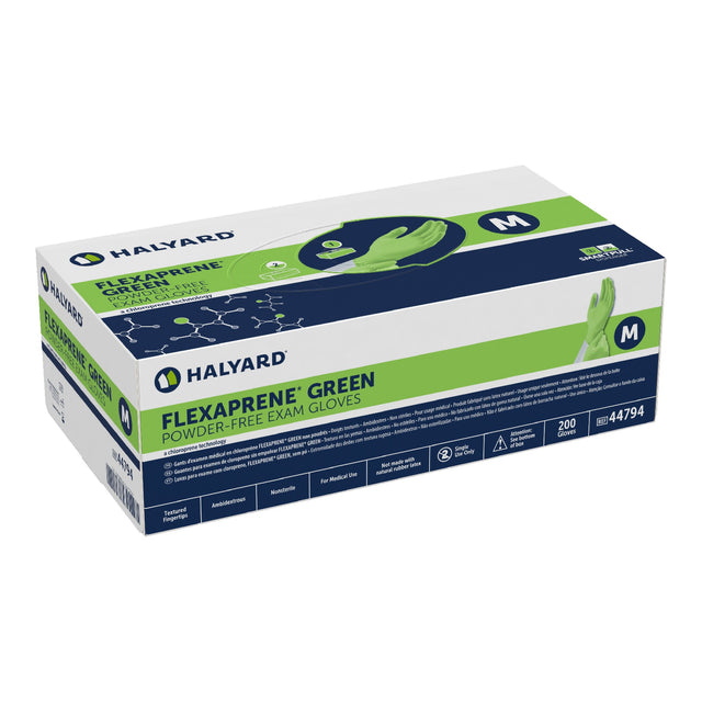 HALYARD FLEXAPRENE® GREEN POWDER-FREE EXAM GLOVES-44794