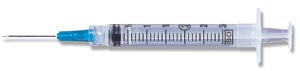 BD SYRINGE, 3ML, BLUNT FILL NEEDLE & LUER-LOK™ TIP COMBINATION, 18G X 1½-305060, Cs