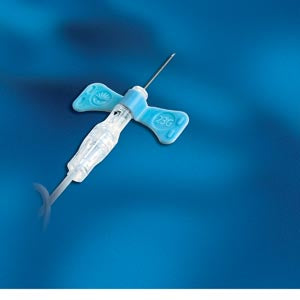 BD BLOOD COLLECTION SET, SAFETY PUSH BUTTON WITHOUT LUER ADAPTER, 25G X ¾" NEEDLE, 12" TUBING-367323, Cs