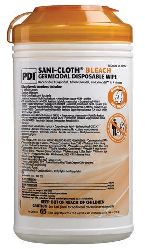PDI SANI-CLOTH® BLEACH GERMICIDAL DISPOSABLE WIPE-P25784