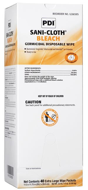 PDI SANI-CLOTH® BLEACH GERMICIDAL DISPOSABLE WIPE-U26595